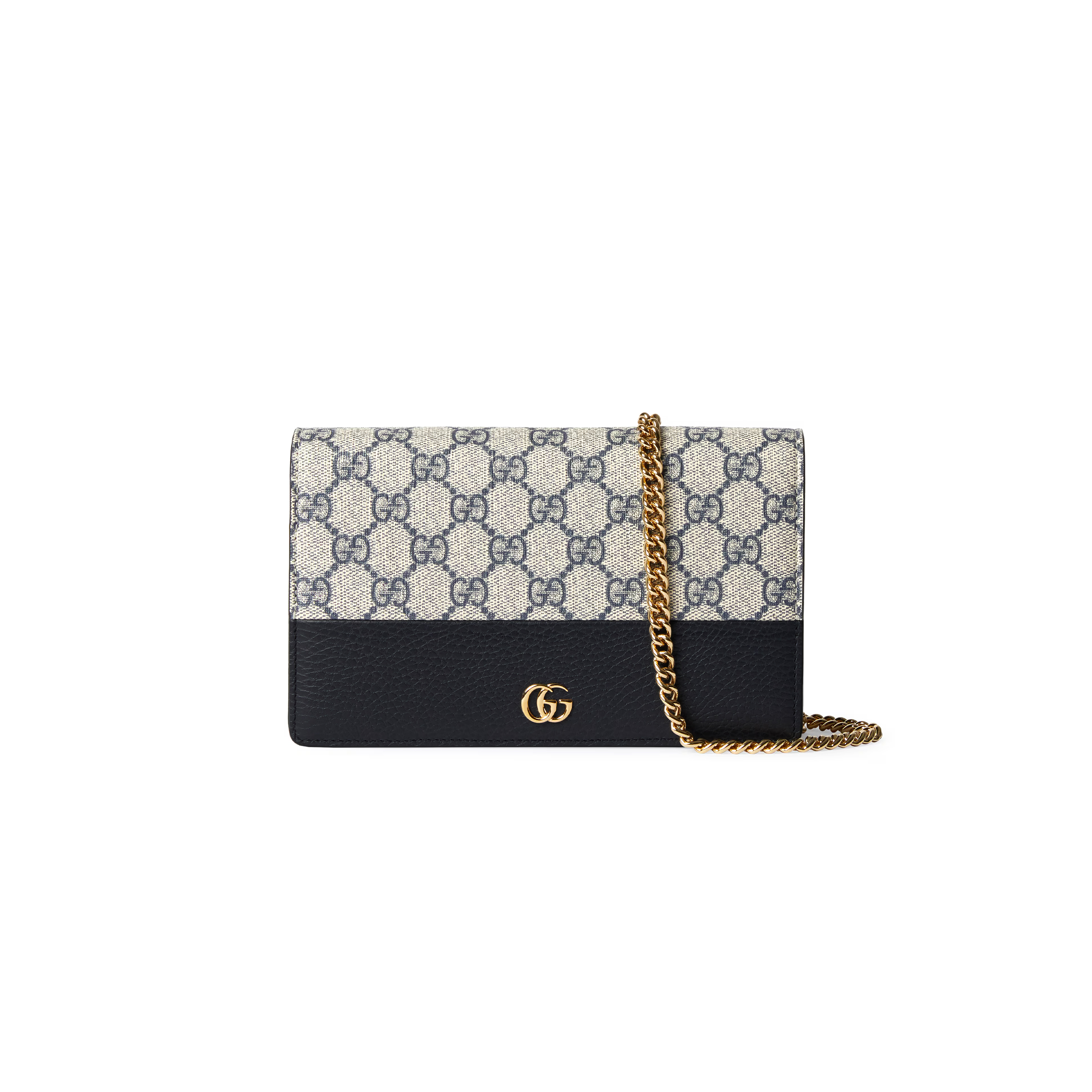 GUCCI GG MARMONT BI-COLOR WALLET ON CHAIN 497985 (20*12.5*4cm)